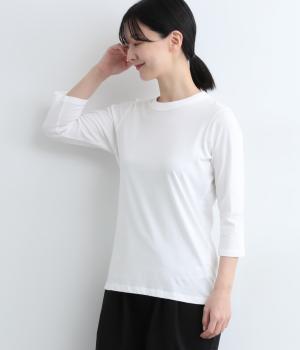 オーガニックコットン天竺7分袖Tシャツ(オフ-F)