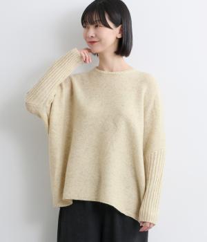 ガーター編みワイドセーター