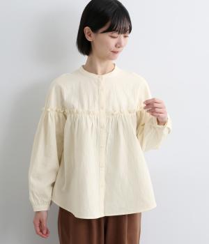 ボリューム袖フリルブラウス(オフ-F)