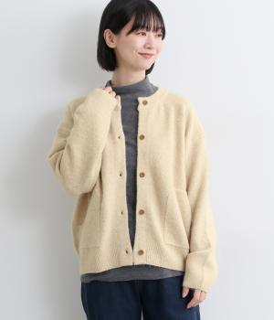 マーセライズウールワイドポケットカーディガン