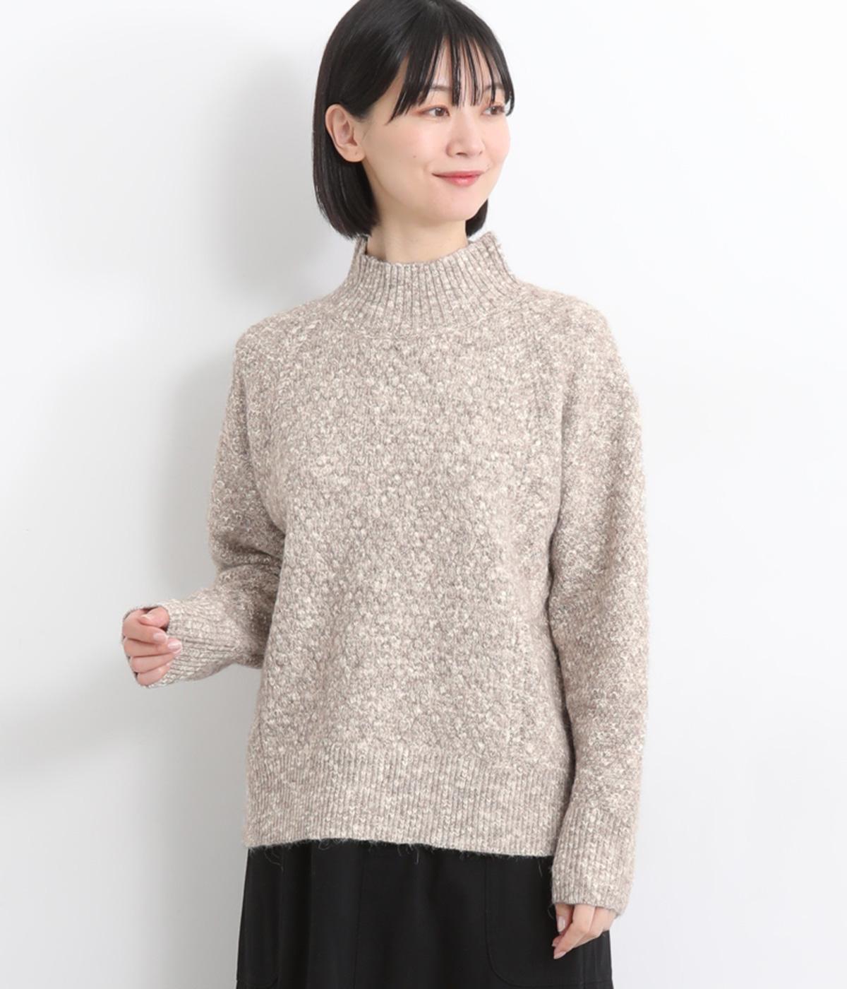 メランジニット カノコ編みハイネックセーター（kermu）の商品詳細