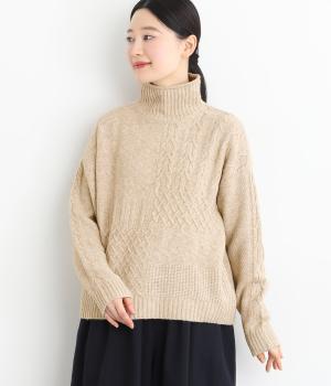 タムタムヤーン　パッチワーク編みセーター