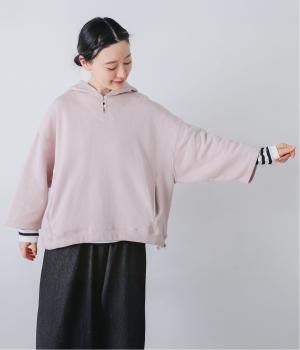 コットンガーゼ裏毛ドロストフーディ