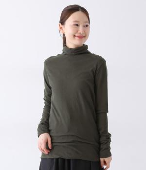 ラフィーガーゼタートルネックプルオーバー(チャコール-ONESIZE)