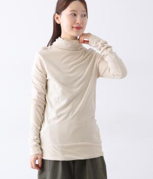 ラフィーガーゼタートルネックプルオーバー(ベージュ-ONESIZE)