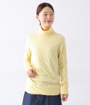 ラフィーガーゼタートルネックプルオーバー(イエロー-ONESIZE)