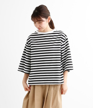 ワイド袖BigT(ホワイト×ブラック-ONESIZE)