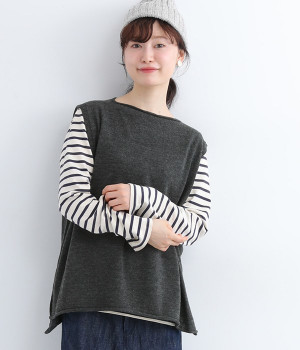 【国産ウール100％】天竺ベスト