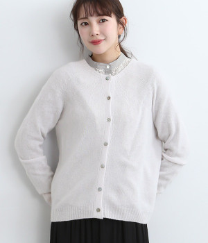 カシミヤカーディガン(アイボリー-ONESIZE)