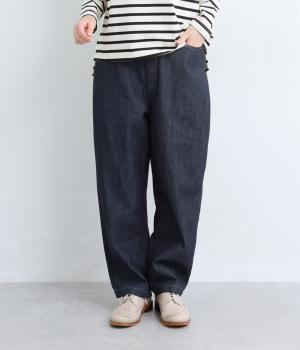 デニムストレートパンツ(インディゴ-F)