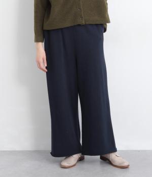 裁ち切りストレートパンツ(ネイビー-F)
