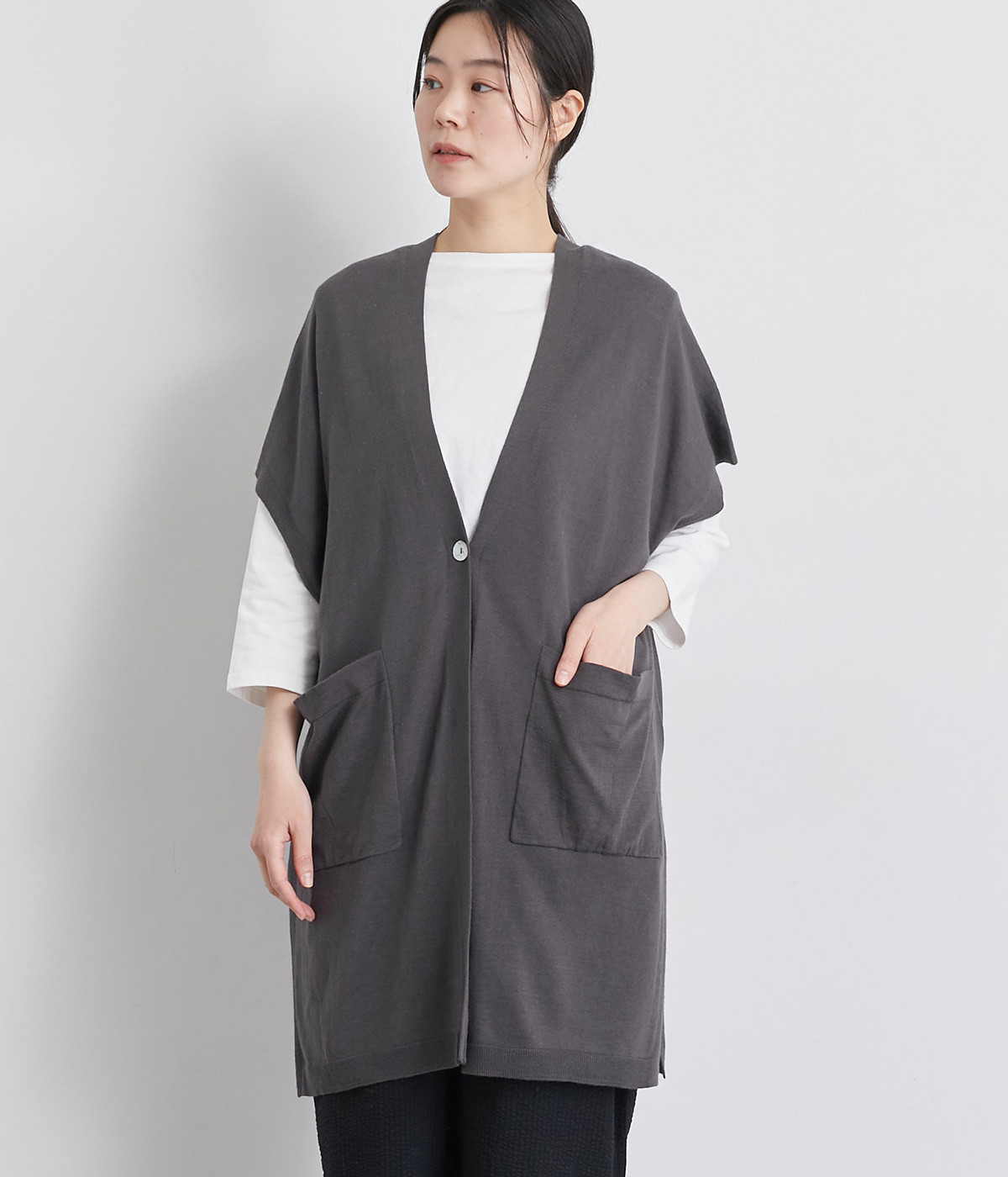 45r ベスト ジレ デニム 麻 ヘンプ リネン 45R商品検索リネン(2／2