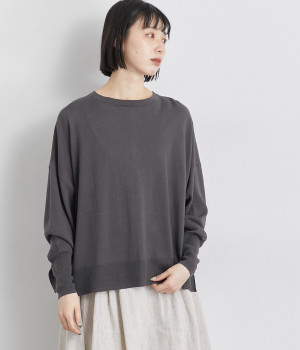 コットンリネンニット2wayワイドカーディガン