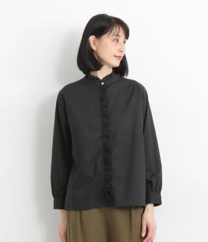 フリルブラウス(ブラック-F)