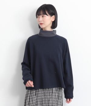 脇スリットラグランプルオーバー(ネイビー-F)