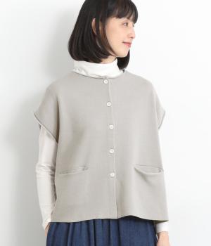 クルーネック前あきベスト