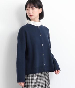 クルーネックカーディガン(ネイビー-F)