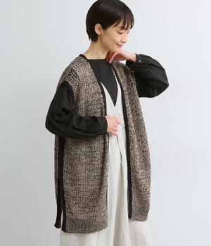 Mixニット配色ジレ