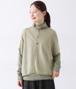 ノルマンディーリネンニットフレンチ2wayドロップショルダーベスト(ウィロウ-ONESIZE)
