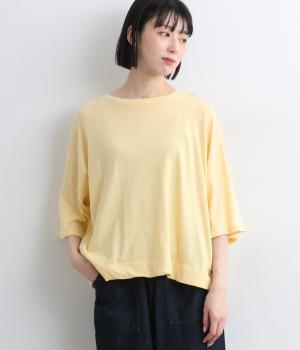ラフィーガーゼワイドTシャツ(イエロー-ONESIZE)