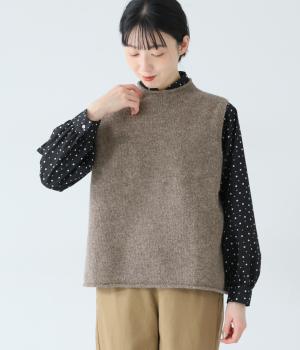 ナチュラルウールニットベスト