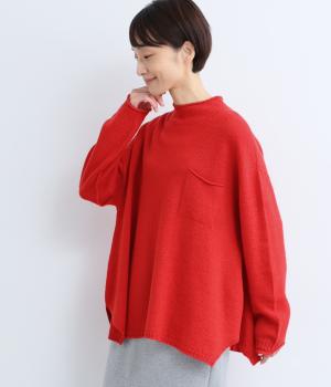 リネンウールプルオーバー(レッド-F)