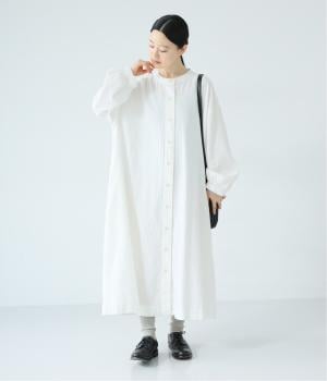 コットン変形織り　Aラインワンピース