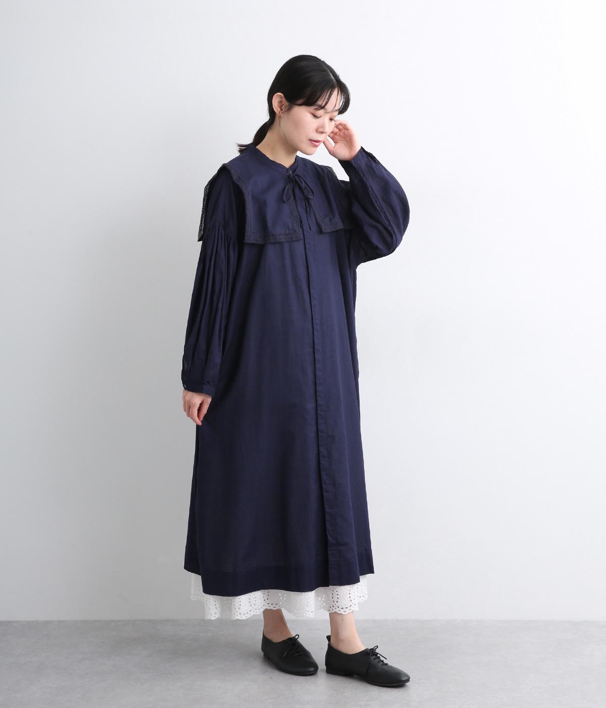 コットンリネンの襟付き2wayワンピース e0fde5be3d0a57202694d09d736798