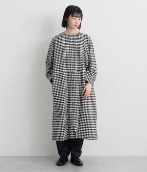 オックスヴィンテージウォッシュフロントタックワンピース