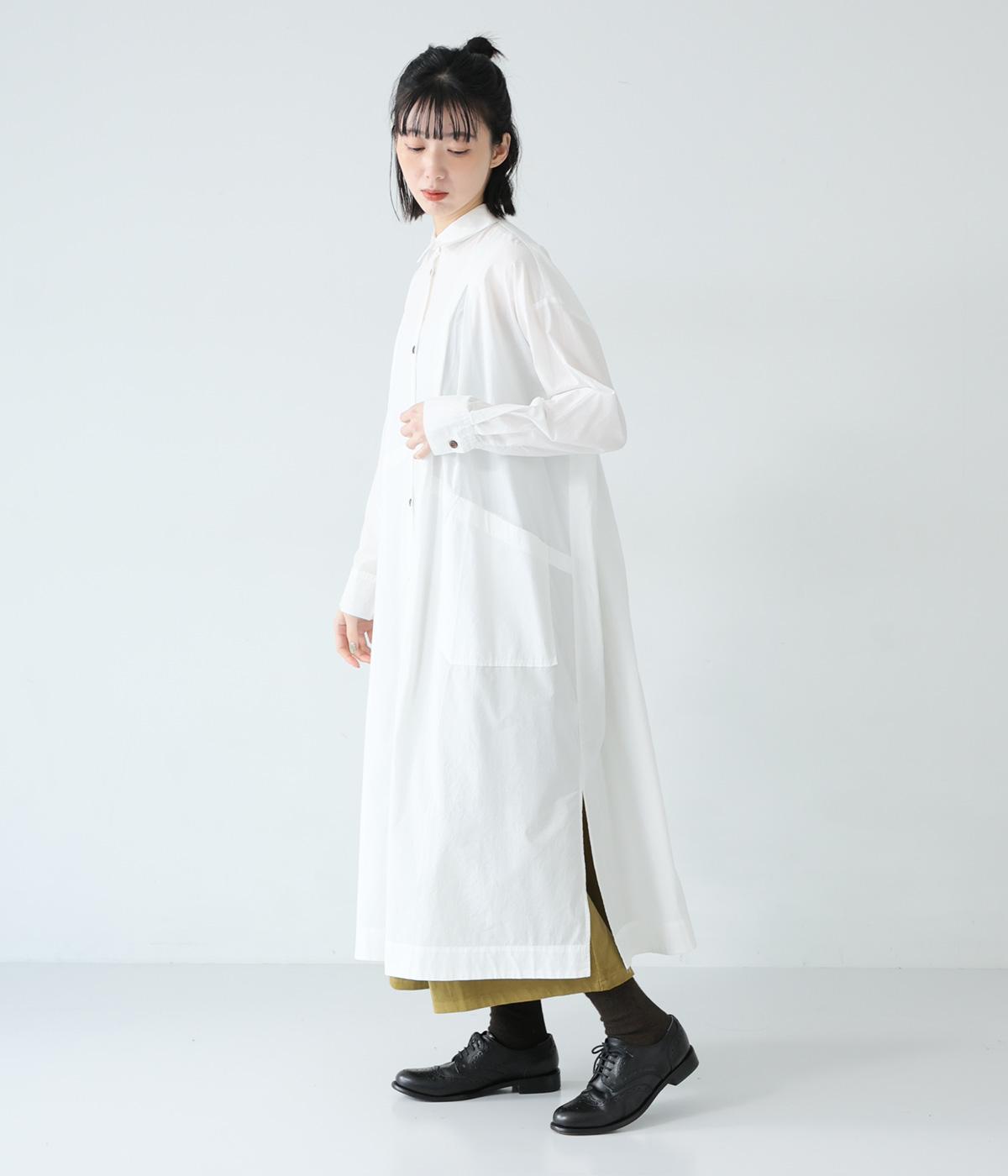 リーニエントタイプライター　ラウンドポケットワンピース(オフホワイト-F)