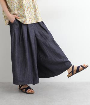 5.5oz コットンリネンデニムスカーチョ