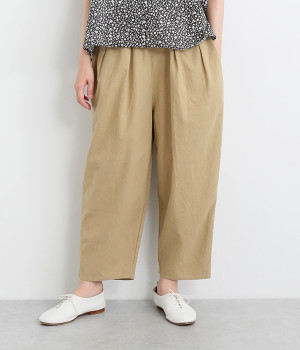 一部別注｜コットンリネンタックコクーンパンツ(ベージュ-ONESIZE)