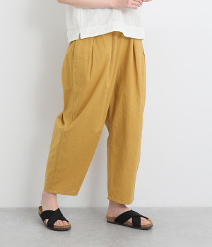 一部別注｜コットンリネンタックコクーンパンツ(マスタード-ONESIZE)