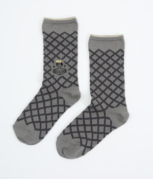 ハイゲージ クルーソックス -刺繍- EMBREM