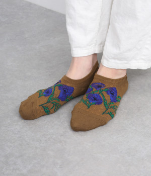 ハイゲージスニーカーソックス MIA(ブラウン-ONESIZE)