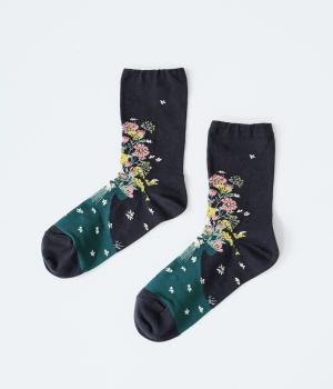 ハイゲージクルーソックス　BLISS(チャコール-2325)