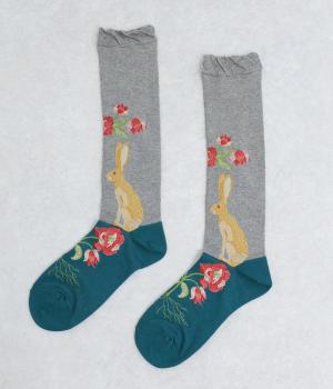 ハイゲージソックス　RABBIT(グレー-2325)