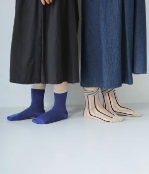 レイヤードソックス　STRIPE