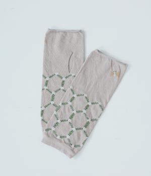 おさんぽアームカバーショート　チョウ(グレー-F)