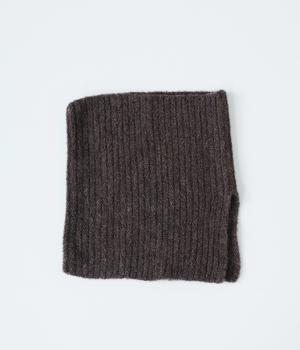 メリノウールスリット入りスヌード(チャコール-F)
