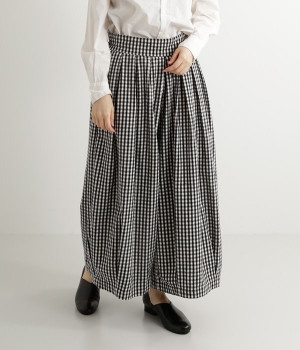 コットンビエラタックワイドパンツ