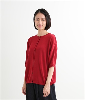 ニット2wayカーデ(レッド-M)