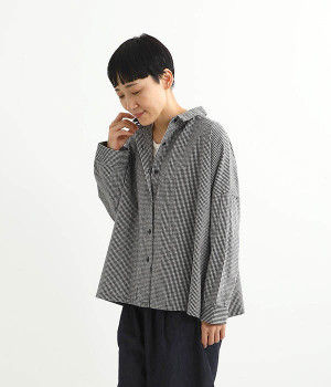 2wayチェックブラウス(ギンガム小-L)