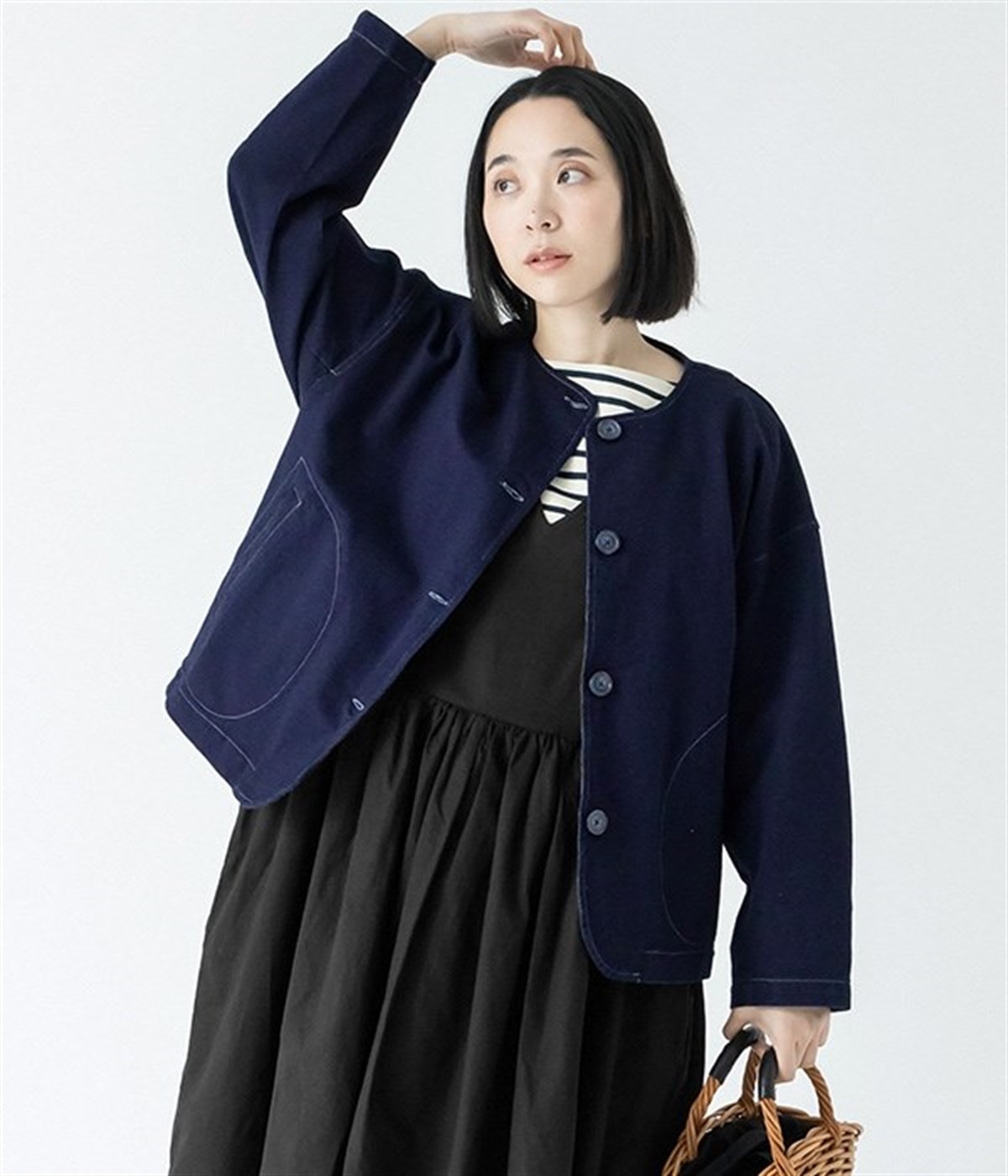 裏毛デニムノーカーラージャケット（D*g*y）の商品詳細