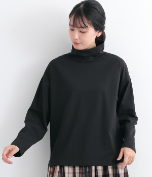 天竺ハイネックプルオーバー
