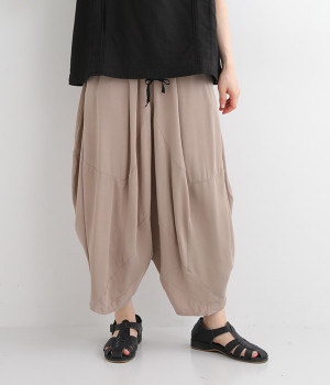 レーヨンツイルパンツ(グレージュ-M)