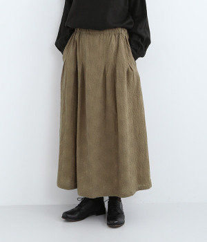 コットン花柄刺繍 ギャザースカート