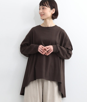 天竺バックフレア テントライン 無地 プルオーバー(スミクロ-ONESIZE)