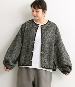 ネップツイードボリュームスリーブアウター