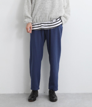 コットンかつらぎ前ボタンチノパンツ(ネイビー-L)